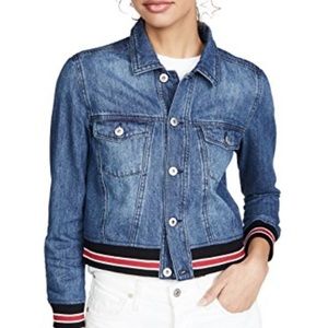BB Dakota Denim Jacket with Rib Trim